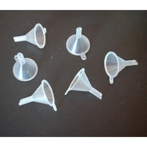 5 pcs Clear Mini Plastic Funnels Perfume Diffuser Liquid Oil Filling Lab Tool Kitchen Utensil Gadgets