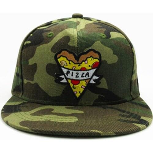 Geometric Pizza embroidery Baseball Cap hip-hop cap Adjustable Snapback Hats for men and women 358