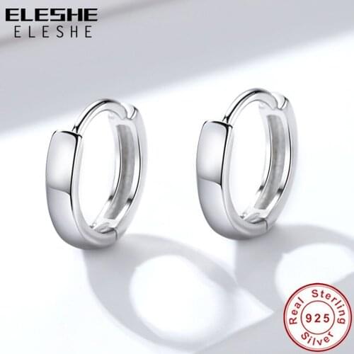 Simple Basic Design 925 Sterling Silver Circle Earring Wedding Blod Huggies Hoop Earrings for Women Wedding Jewelry Gift