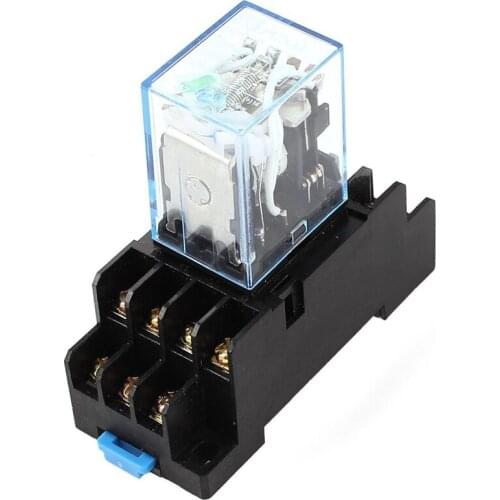 HH54P DC 12V Coil 4PDT 14 Pins Electronetic Power Relay DYF14A Base