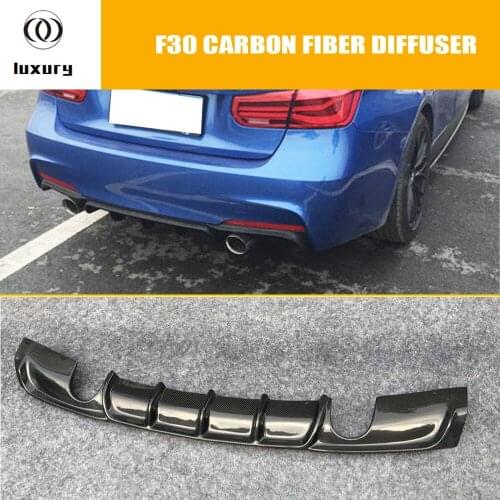 MP Style F30 Carbon Fiber Rear Bumper Lip Diffuser for BMW F30 318 320 328 335 340 with M Package 2012 - 2018