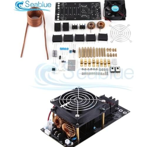 1000W 20A ZVS Low Voltage Tesla Coil Induction Heating Board Module DIY Kit PCB Board Flyback Driver Heater With Cooling Fan