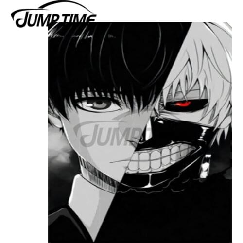 JumpTime 13 x 8.9 cm For Anime Scary Face Vinyl Decal JDM Assessoires Scratch-proof Window Trunk Anime Japanese Car Stickers