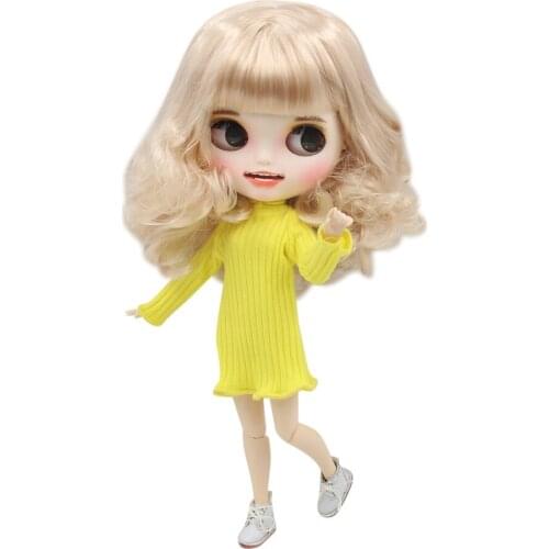 ICY DBS Blyth doll white skin hand-painted face sleep eyes smile mouth joint body for girl gift BL3139