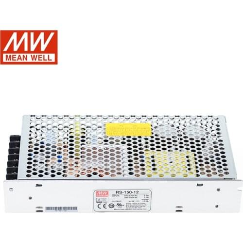 MEAN WELL RS-150-12 150W 12V Switching Power Supply 110V/220V AC to 12V DC 12.5A Power Unit 5G Viberation Transformer