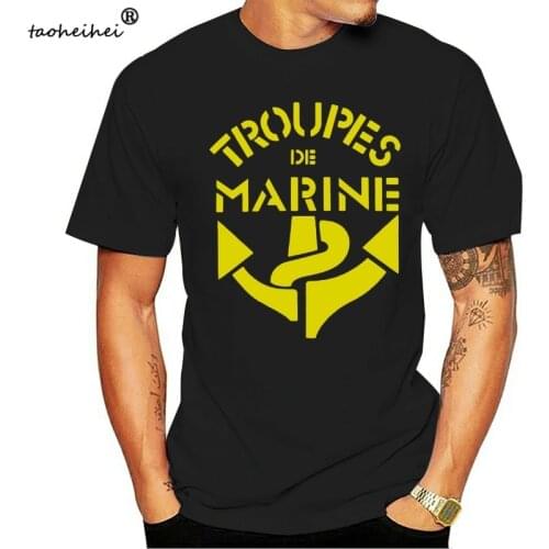 Tee - Shirt / T Shirt Troupes De Marine ( Bleu ) Short Sleeves New Fashion T-shirt Men Clothing