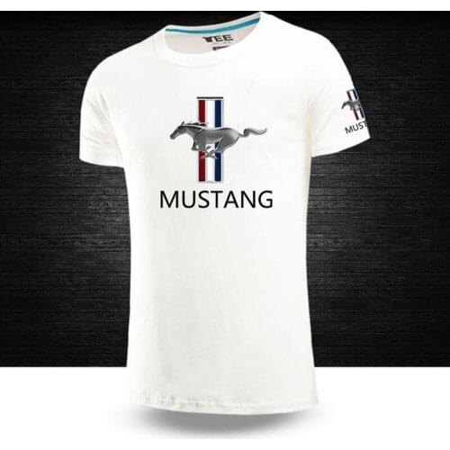 2021New Summer Fashion Male Tops Mustang Casual Short Sleeves Solid Color Cotton Round neck Hip Hop T shirts Sport Tops