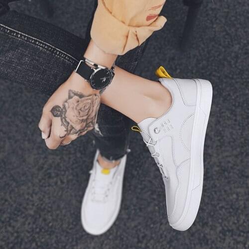 Sneakers-men Sapatos Casual Men Shoes 2020 Sports For Zapatos Casuales Leather Sneakers Male Mens Slip On Black Summer