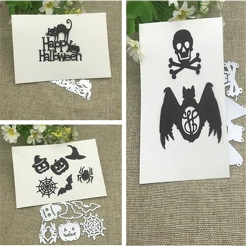 Happy Halloween set frame Metal Cutting Dies Stencils For DIY Scrapbooking Decorative Embossing Handcraft Die Cutting Template