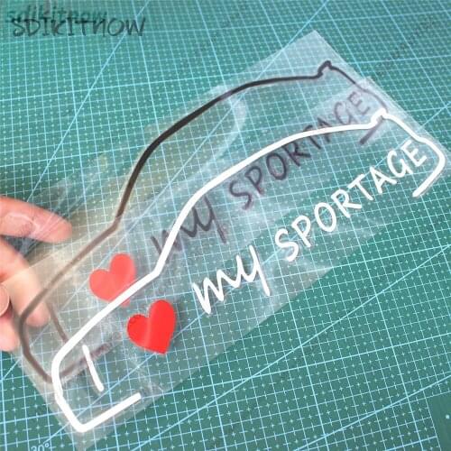 I love my car Decal Creative Sticker Styling Window Decoration For kia SPORTAGE 2018 2011 2017 2019 2014 2013 accessories