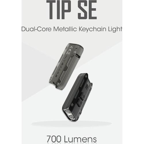 NItecore TIP SE 700 Lumens 2 x OSRAM P8 LED With Rechargeable Li-ion battery Dual-Core Metallic Keychain Light