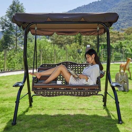 Outdoor Swing Canopy Waterproof Cover Garden Courtyard Patio SunShade Swing Cover Hammock Chairs Cover Pouch Replacing Cover