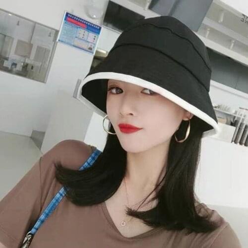 2021 Japanese Summer Bucket Hats Japanese Fisherman Hat Women Spring Sunscreen Simple Street Student Outdoor Beach Sun Basin Cap
