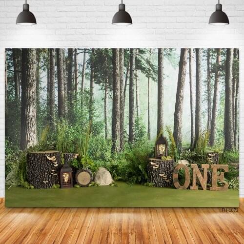 One 1st Birthday Forest Jungle Theme Grass Floor Background Baby Shower Newborn Photography Backdrop Photocall Photo Studio Prop