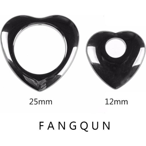 Hematite Heart Pendant Natural stone base 12/25mm Non-Magnetic Beads Charm Jewelry DIY Necklace making accessories For Women Men