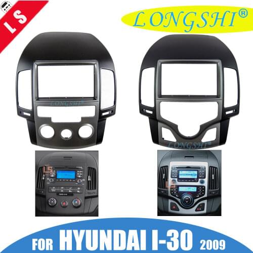 Car Fascias Audio Panel Frame Dash Kit For Hyundai i30 2007 2008 2009 2010 2011 2012 2013 (MANUAL / AUTO AC, KOREAN, LHD) 2Din