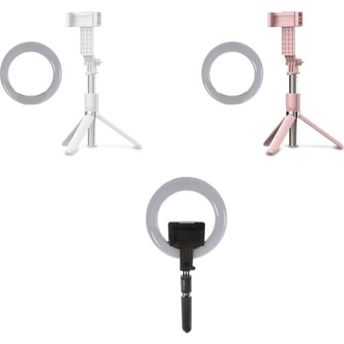 Extendable Selfie Stick Tripod with Detachable Wireless Remote & LED Ring Light for Photography/YouTubes/Video