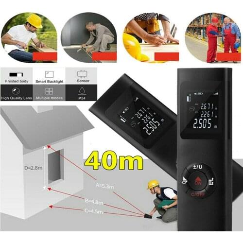 Handheld Digital Laser Point Distance Meter Tape Range Finder Measure 40m/131ft
