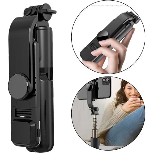 Selfie Stick Tripod Phone Tripod Stand with Wireless Remote Control 360°Rotation Compatible with Small Camera