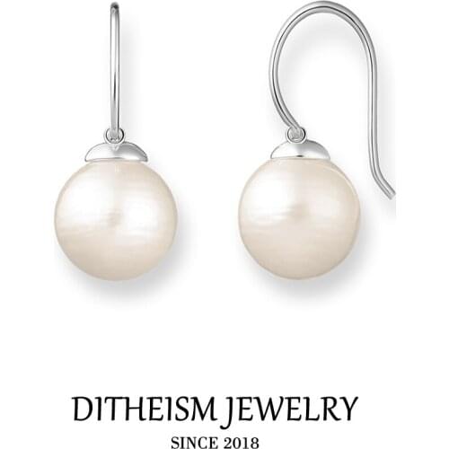 Pearl Drop Earrings, 2018 New Fashion Jewelry Classic 925 Sterling Silver Gift For Women