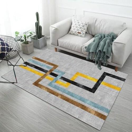 Modern Simple Style Carpet Non-slip Wear-resisting Large Area Living Room Hallway Sofa Rectangle Irregular Pattern Rugs