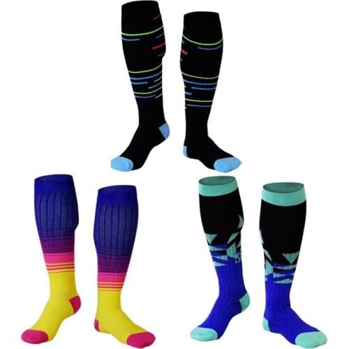 Sports Compression Men and Women Middle Tube Calf Socks Stretch Outdoor Running Basketball Personality Fluorescent Color Riding