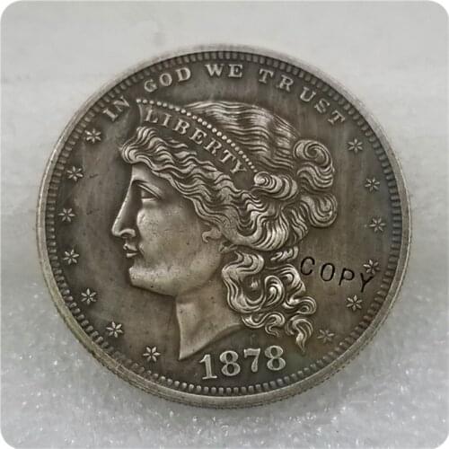 USA 1878 Barbers Head Dollar Pattern COPY FREE SHIPPING