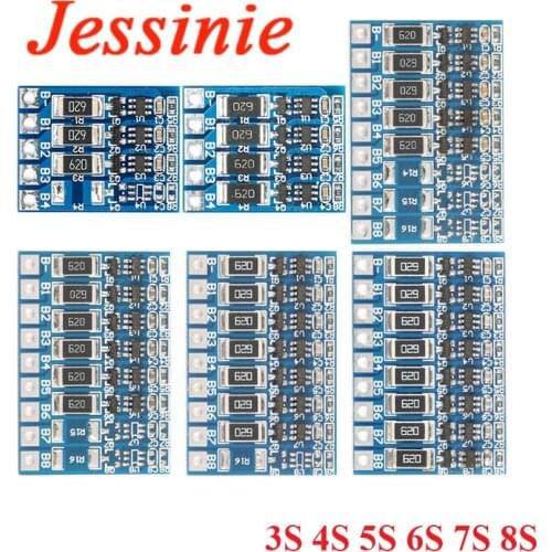 BMS 3S 4S 5S 6S 7S 8S 18650 Balance Function Lithium Battery Charger Protection Board Module Li-ion Lipo PCB Charging Equalizer