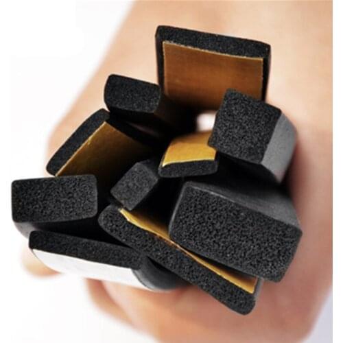 15mm x 5mm adhesive rubber foam sponge cabinet door window seal strip crashproof weatherstrip sound insulation