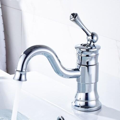 Bathroom Basin faucet Chrome Brass Sink Mixer Tap Hot and Cold Faucet Bathroom Crane Single Handle Lavatory Water Tap Torneira