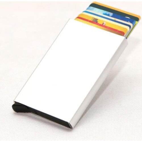 ZOVYVOL Unisex Large Capacity Bounce Card Box Aluminum Alloy Card Holder Package Rfid Blocking Bank Name Metal Purse Custom Logo