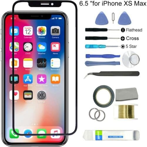 Replacement Mobile Phone Outer Front Glass Screen Tool Kit for iPhone XS Max High Quality Front Panel Touch Screen Glass Lens