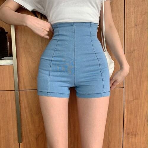 Shorts Jeans Women Zipper Strench Elastic High Waisted Denim Shorts Jeans Feminino Summer Hot Womens Denim Shorts For Women