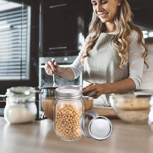 10/12PCS Tinplate Sealing Lids Glass Jar Storage Canning Regular Wide Mouth Split-Type Lids Kitchen Food Container Covers