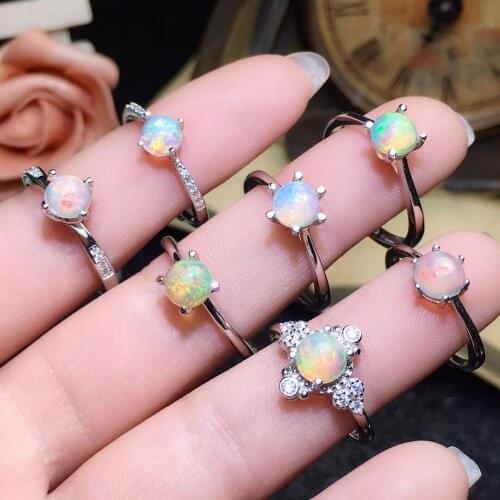 100% NATURAL ETHIOPIAN WELO FIRE OPAL CABOCHON Ring 6mm 1pc