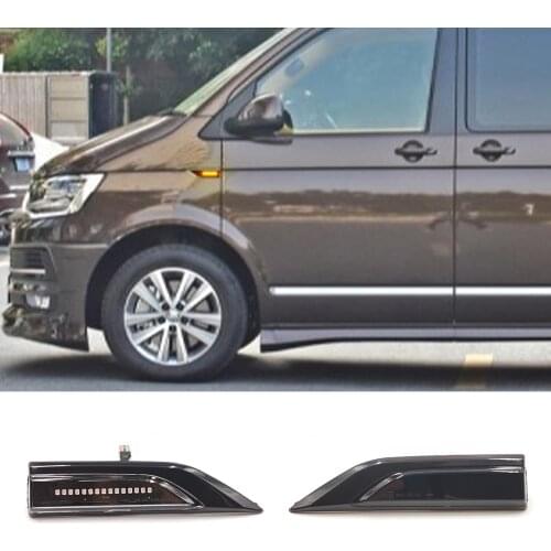2PCS LED Dynamic Side Marker Turn Signal Light Flashing Indicator For VW Volkswagen Transporter T6 Multivan Caddy