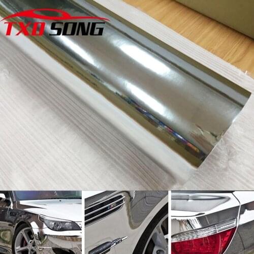2019 New Mirror chrome High stretchable mirror silver Chrome Mirror vinyl sticker for car body interior decoration
