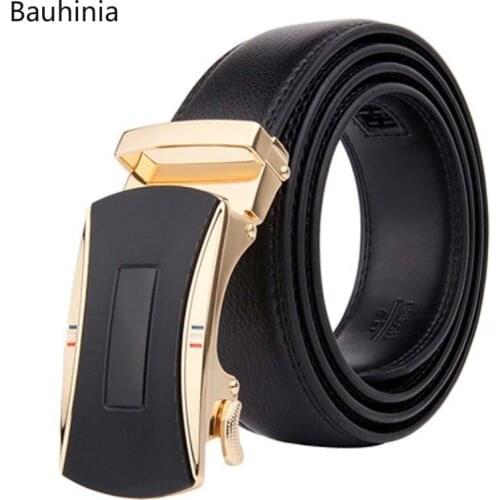 2021 New Genuine Leather Belt Men Top Quality Luxury High Quality Leather Belts For Men Strap Male Metal Automatic Buckle