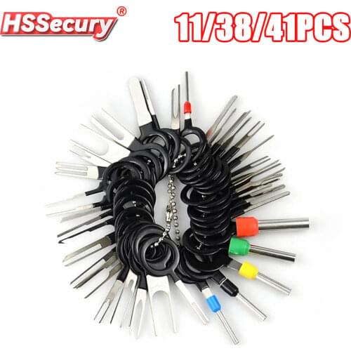 3/8/18/38/41pcs Car Terminal Removal Tool Wire Plug Connector Extractor Puller Release Pin Extractor Kit For CarPlug Repair Tool