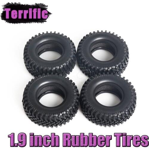 4pcs RC Cars 100*36mm 1.9inch Wheel Tires Rubber Tyres for 1/10 Rock Crawler Axial SCX10 90046 Traxxas TRX4 D90 D110 TAMIYA CC01