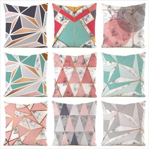45cm*45cm Triangle Inimitated Silk Fabric Throw Pillow Covers Couch Cushion Cover Home Decorative Pillows Pillow Case