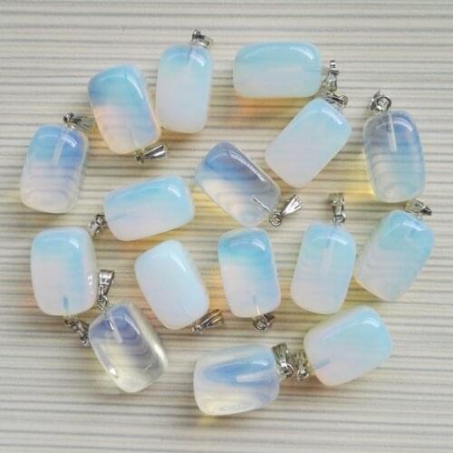 50pc charm opal Natural stone pendants for jewelry making High quality Fashion women Point necklace free shipping wholesale