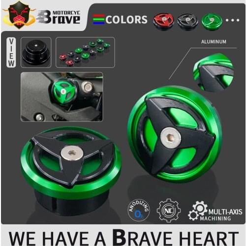 CNC Aluminum motorcycle Frame Hole Cap Cover Plug Bolt Protector For Kawasaki Ninja 250 EX250 2018 2019 2020 Z400 18 - 19 EX 250