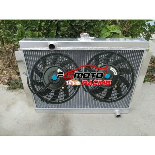 Aluminum Radiator & Fans FOR Nissan FOR Datsun FOR Fairlady Z 280Z 280ZX 2.8L 1975-1983 MT 75 76 77 78 79 80 81 82 83