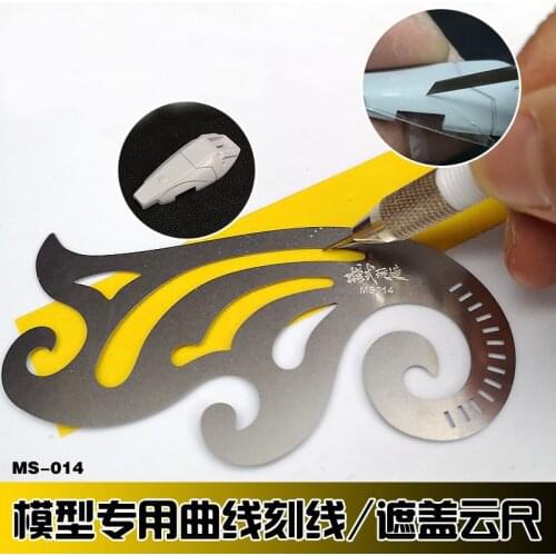 Model detail cover engraved line Curve/arc Mark line Cloud ruler For Gundam