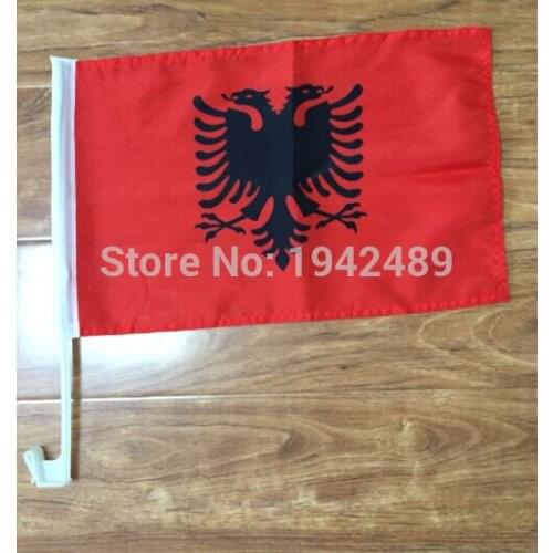 30 x 45 cm Albania car flag car banner window banner window flag free shipping