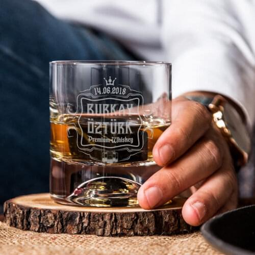 Personalized Whiskey Glass Set Custom Whisky Glass Gift for Friend Bar Rock Cup Whiskey Drinking Tumpler Gift for Boyfriend