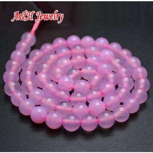 Super High Quality Rose Red Color Stone Beads 8mm 16'' DIY Jewelry Making Materials 5pc/lot