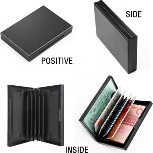 Bycobecy Stainless Steel Credit Card Holder Anti-Scan RFID Blocking Business Card Case Creative Porte Carte For Men & Women 1Pc
