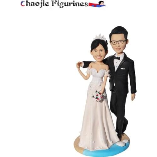 Custom wedding cake topper wedding personalized figurines dollscake decoration wedding sculpture